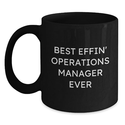 Funny Operations Manager Gifts - Best Effin' Black Coffee Mug for Mom's Special Day from Family - Main