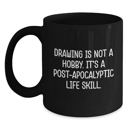 Funny Drawing Inspiration Gifts from Family for Graduation Unique Coffee Mugs Drawing Lovers Black Coffee Mugs for Men Women Friends Coworkers Family - Main