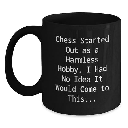 Funny Chess Quotes Gifts for Chess Lovers Black Coffee Mug, Graduation Unique Gifts from Friends to Men, Women, and Family - Main