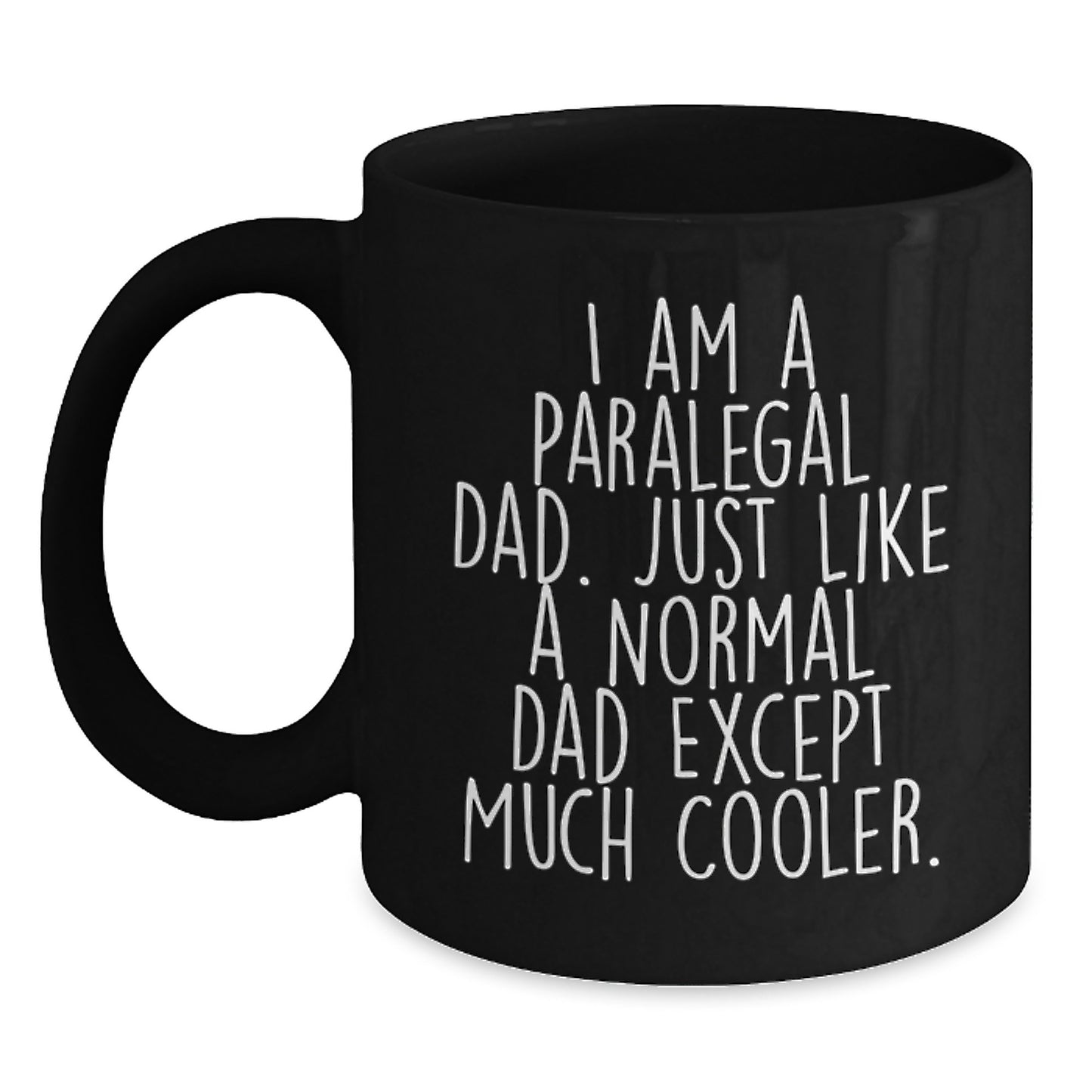 Funny Paralegal Gifts for Paralegal Dads, Black Coffee Mug, Graduation Unique Gifts from Men to Family - Main