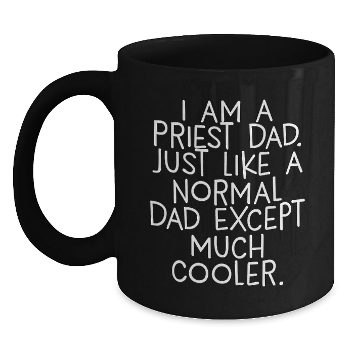 Funny Priest Dad Black Coffee Mugs Gifts for Priest Husband Father from Friends Family - Main