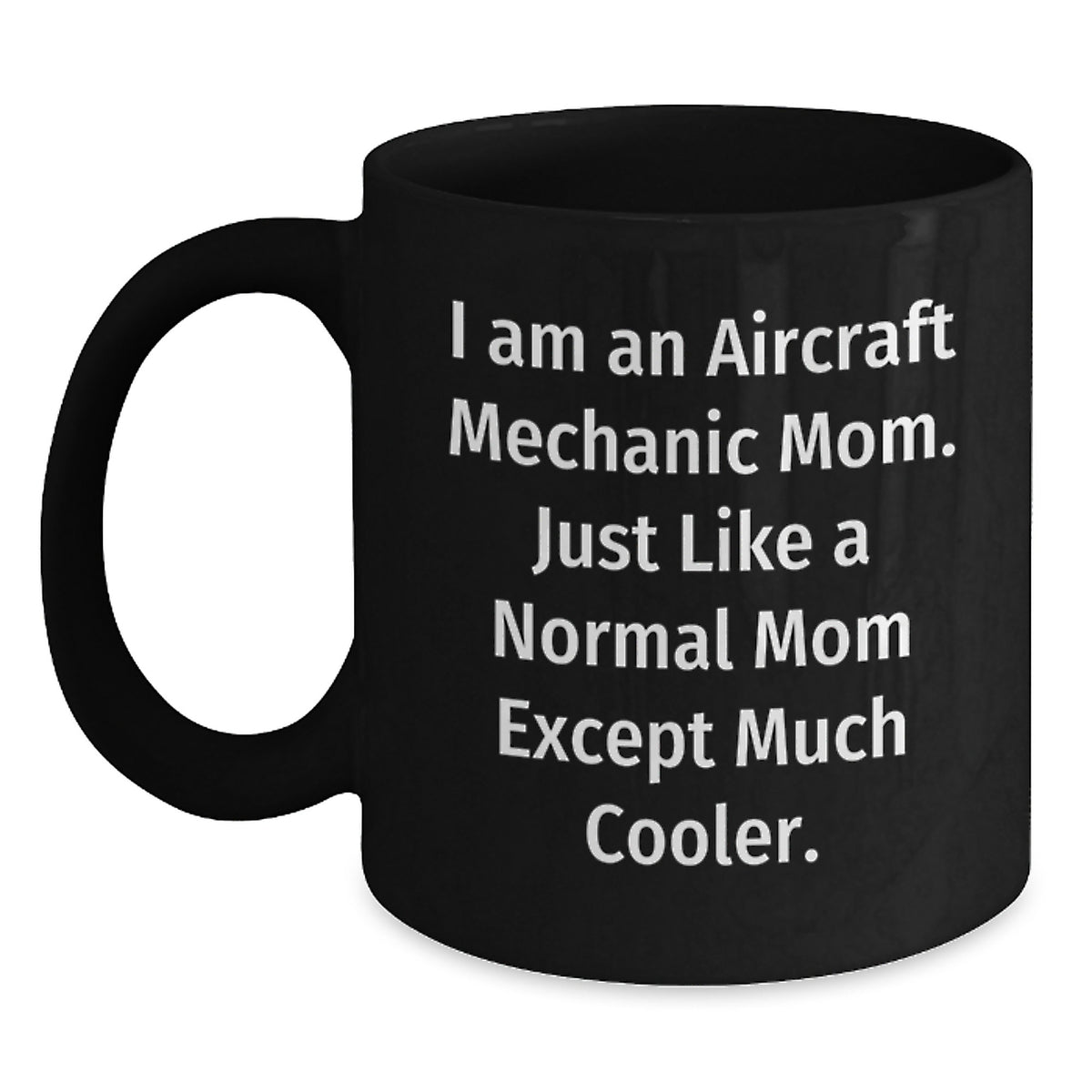 Aircraft Mechanic Keepsake Mug for Him Birthday Gift Black 11oz Ceramic - Main