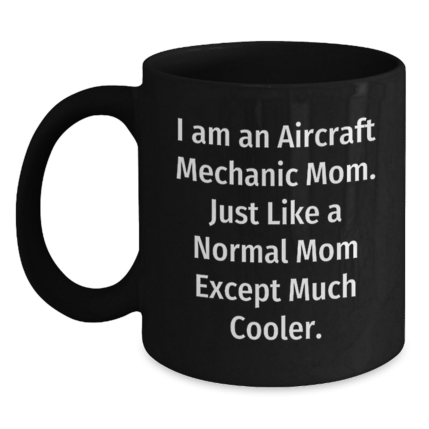 Aircraft Mechanic Keepsake Mug for Him Birthday Gift Black 11oz Ceramic - Main