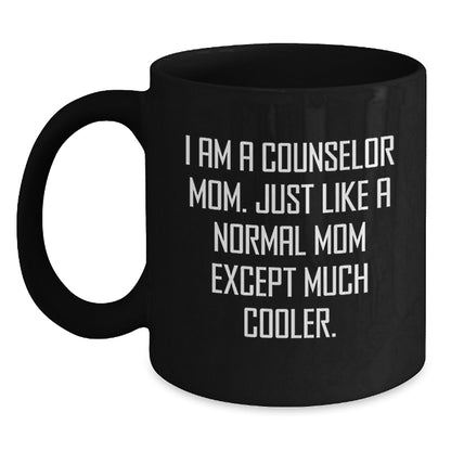 Counselor Mom Black Coffee Mug Keepsake Birthday Gift for Him - Main