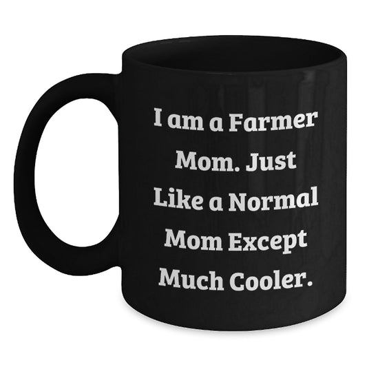 Farmer Keepsake Ceramic Black Coffee Mug for Him 11oz Birthday Gift - Main