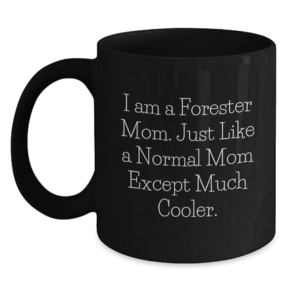 Birthday Gift Forester Mom Black Coffee Mug Present for Her - Main