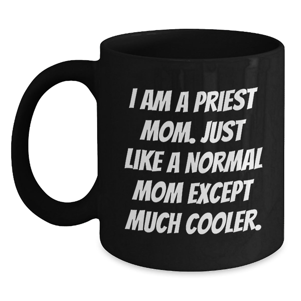 Priest Keepsake Black Premium Ceramic Mug for Him Birthday Gift - Main