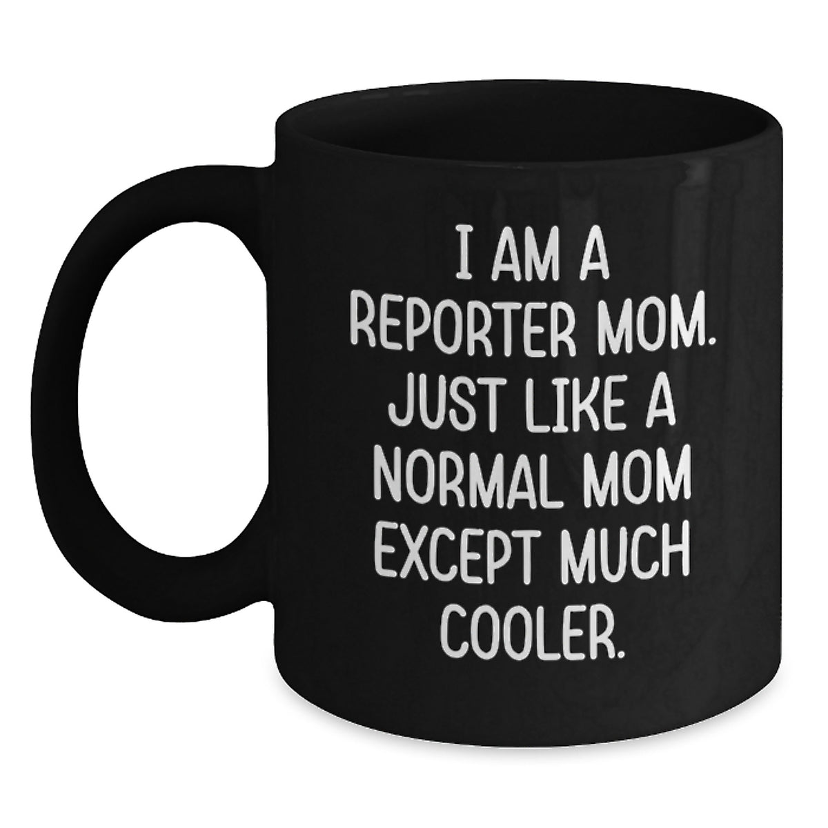 Funny Reporter Mom Graduation Gifts for Men Women - I Am A Reporter Mom Black Coffee Mug - Main