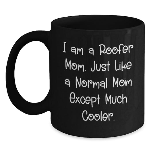 Roofer Keepsake Black Coffee Mug for Him Birthday Gift Ceramic - Main