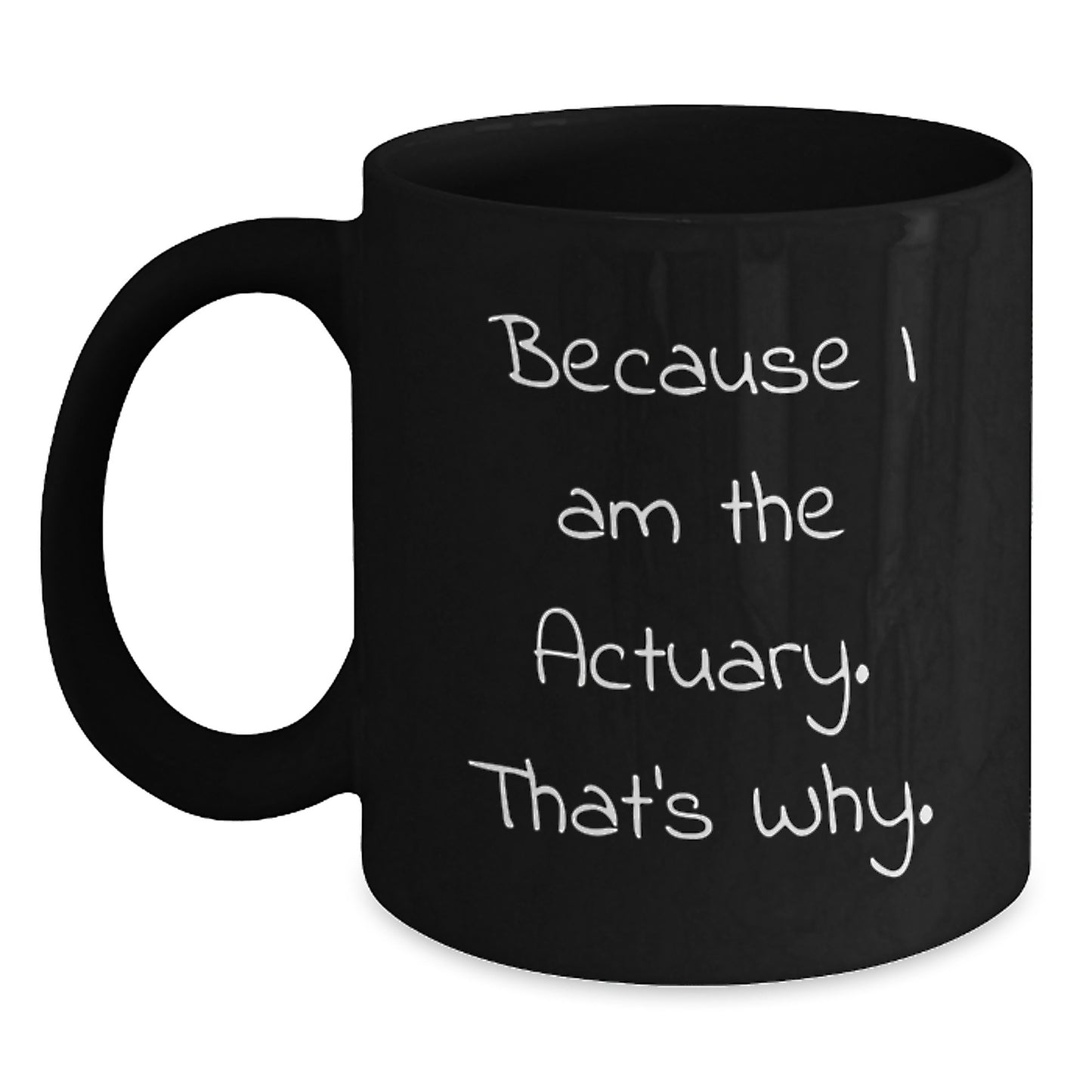 Elegant Premium Actuary Keepsake Black Coffee Mug for Him Birthday Gift - Main