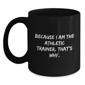 Funny Athletic Trainer Black Coffee Mug Gifts from Family for Graduation Unique - Main