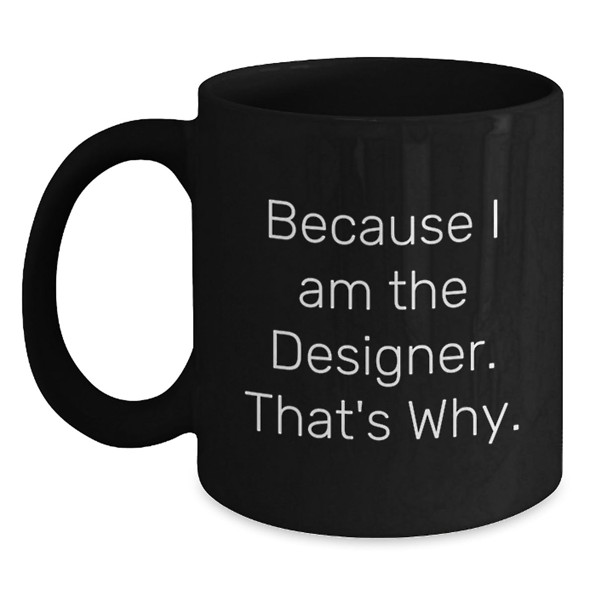 Designer Keepsake Black Coffee Mug for Him Birthday Gift 11oz Ceramic - Main
