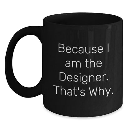 Designer Keepsake Black Coffee Mug for Him Birthday Gift 11oz Ceramic - Main