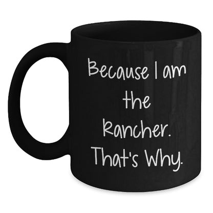 Rancher Black Coffee Mug Keepsake for Him Premium Birthday Gift - Main