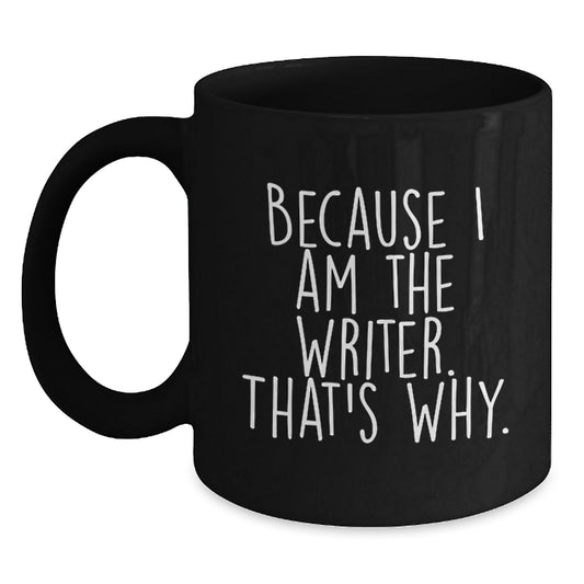 Writer Black Coffee Mugs Funny Gifts from Friends to Family for Graduation Unique Presents - Main