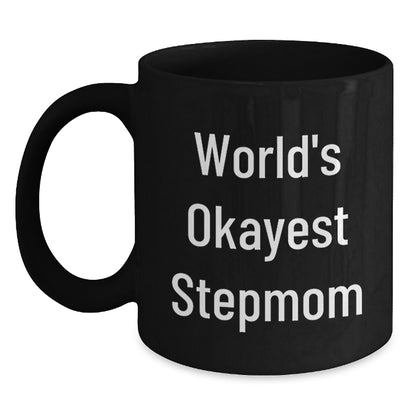 Birthday Gift for Her Present World's Okayest Stepmom Mug Ceramic - Main