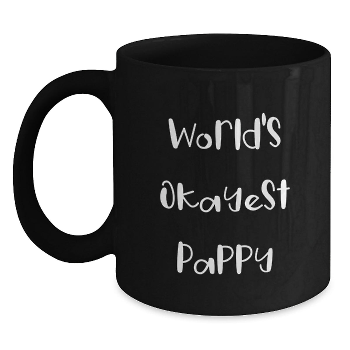Humorous Coffee Mug Gift for Friends - World's Okayest Pappy Novelty - Main