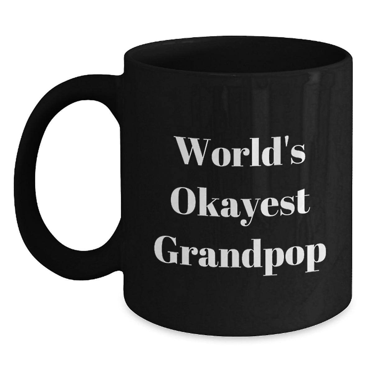 Grandpop Gift for Him - World's Okayest Grandpop Keepsake Coffee Mug - Main