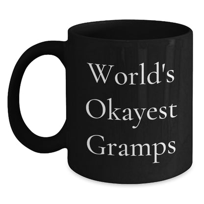 Lighthearted Gift World's Okayest Gramps Novelty Black Coffee Mug - Main