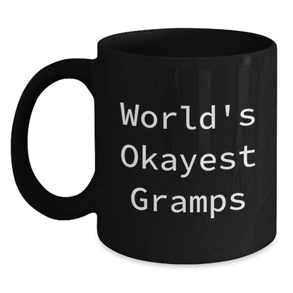 Christmas Gift World's Okayest Gramps - Humorous Coffee Mug Present - Main