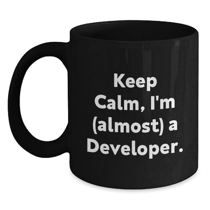 Christmas Gift for Her - Keep Calm, I'm (Almost) A Developer Present - Main