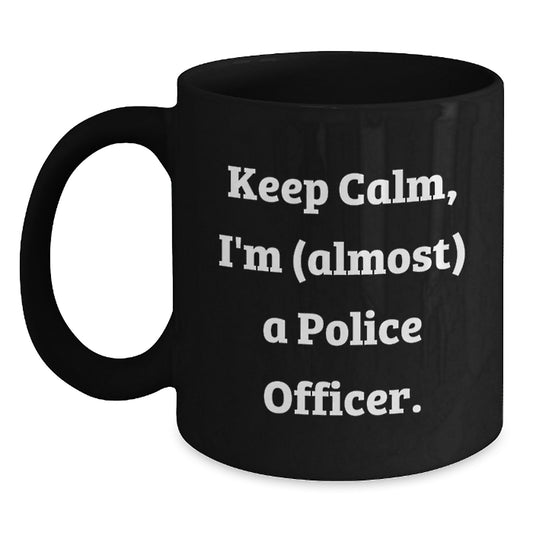 Police Officer Gift for Him - Keep Calm Keepsake Coffee Mug - Main