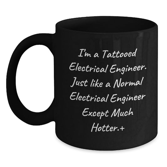 Electrical Engineer Keepsake Black Coffee Mug Gift for Him Christmas - Main