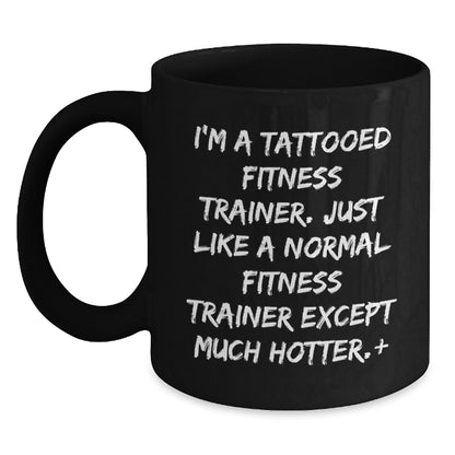 Witty Christmas Gift for Friends Tattooed Fitness Trainer Novelty Mug - Main