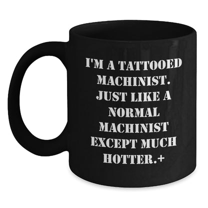 Christmas Gift for Her - Playful Tattooed Machinist Present Mug - Main