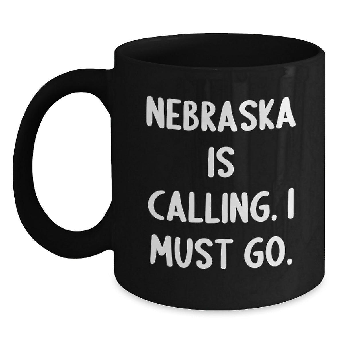 Funny Nebraska Gifts for Men from Nebraska, Black Coffee Mug - Graduation Unique Gifts - Main