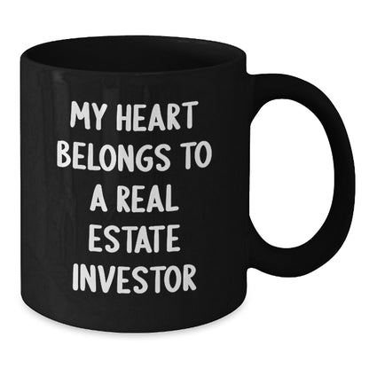 Funny Real Estate Investor Gifts from Family, Unique Black Coffee Mugs for Real Estate Investor Men, Valentine's Gifts for Him - Additional