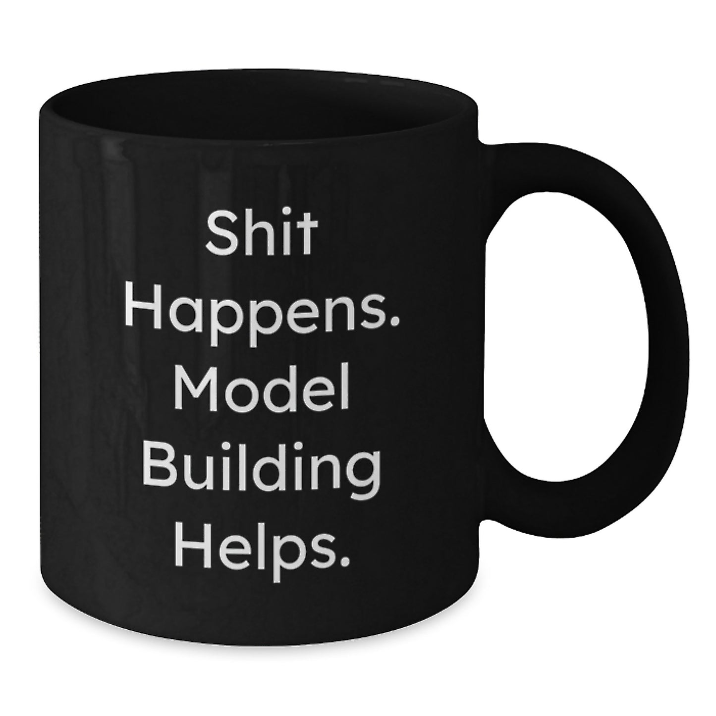 Model Building Humor Black Coffee Mugs for Men Gifts from Family on Christmas Unique - Additional
