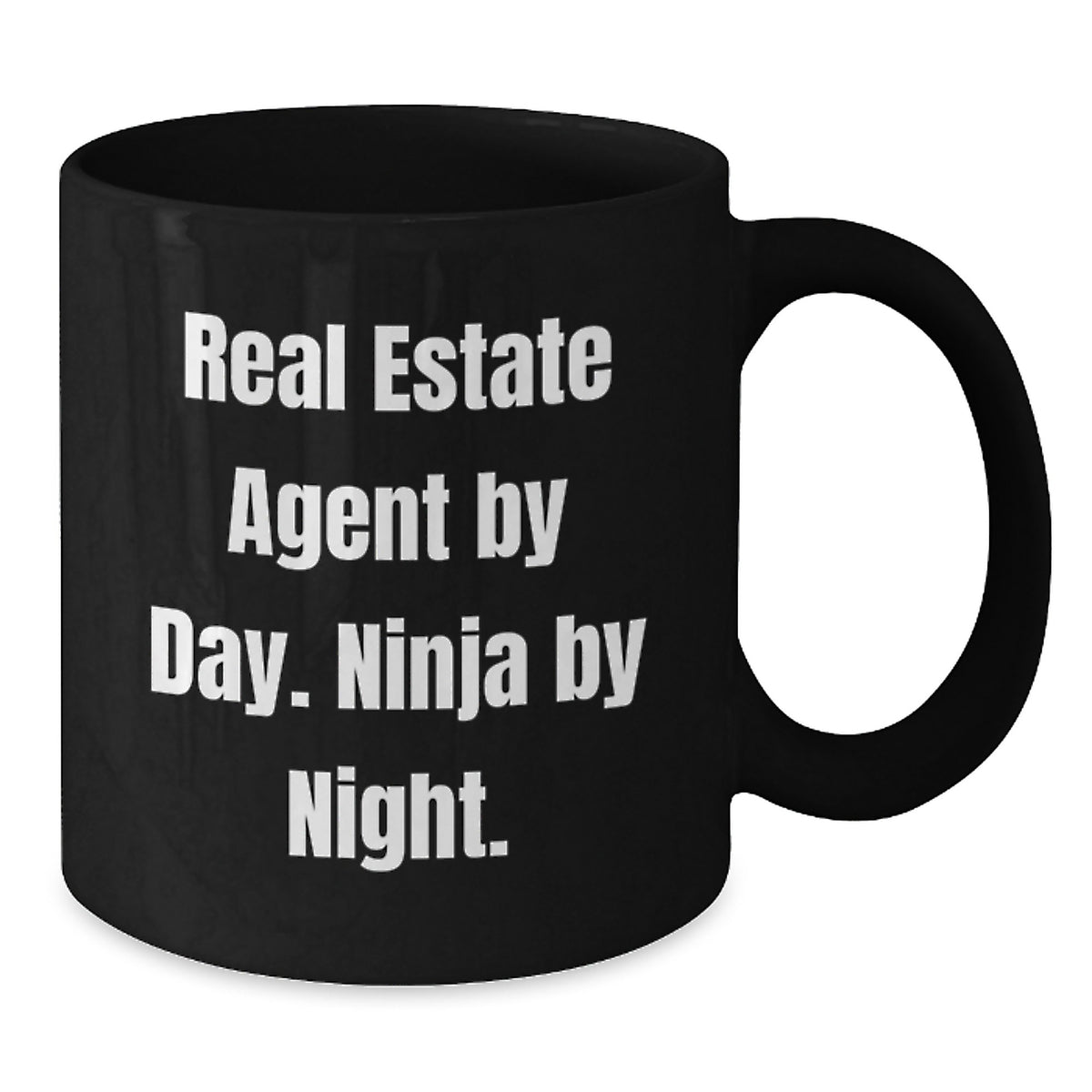 Funny Real Estate Agent Gifts from Friends - Birthday Unique Gifts for Real Estate Agent - Black Coffee Mug with Real Estate Agent By Day. Ninja By Night. - Additional
