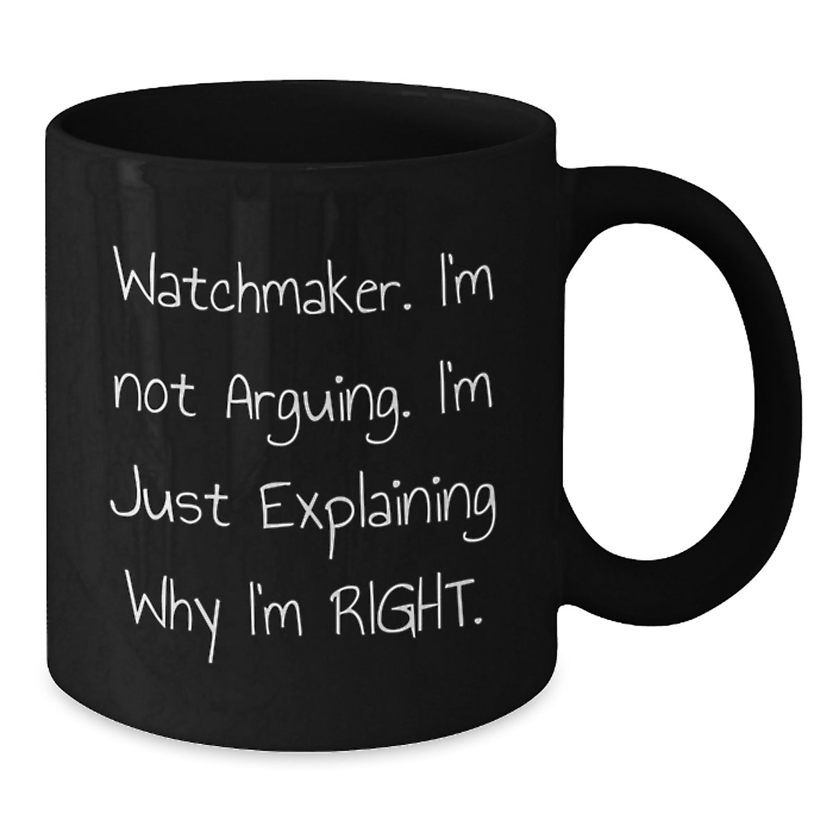 Funny Watchmaker Gifts from Friends, Watchmaker Black Coffee Mug, Perfect for Men, Christmas Unique Presents - Additional