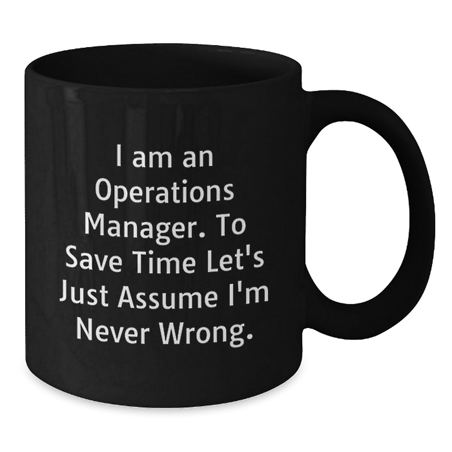 Funny Operations Manager Black Coffee Mug Gifts from Parents for Graduation Unique Office Humor - Additional