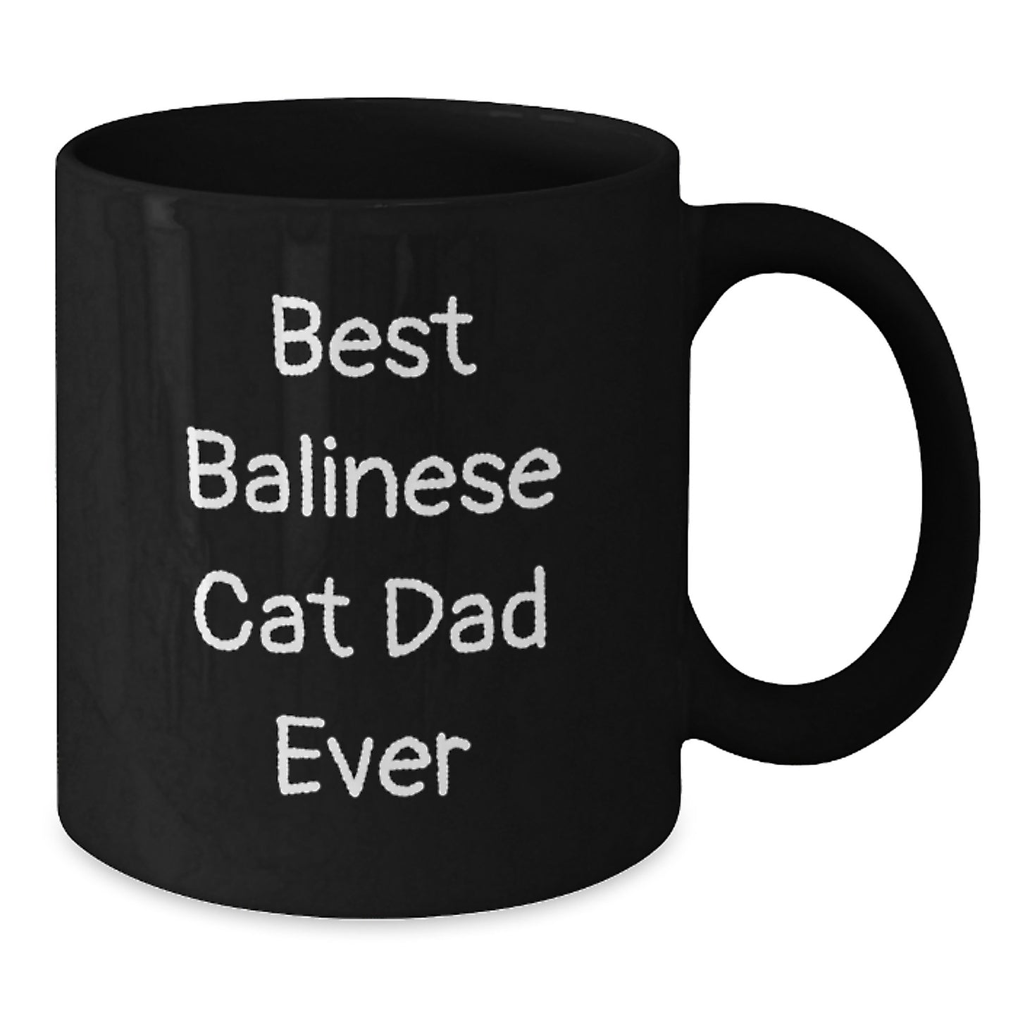 Funny Balinese Cat Dad Gifts for Men - Best Balinese Cat Dad Ever Black Coffee Mug, Birthday Unique Gifts from Family to Friends - Additional