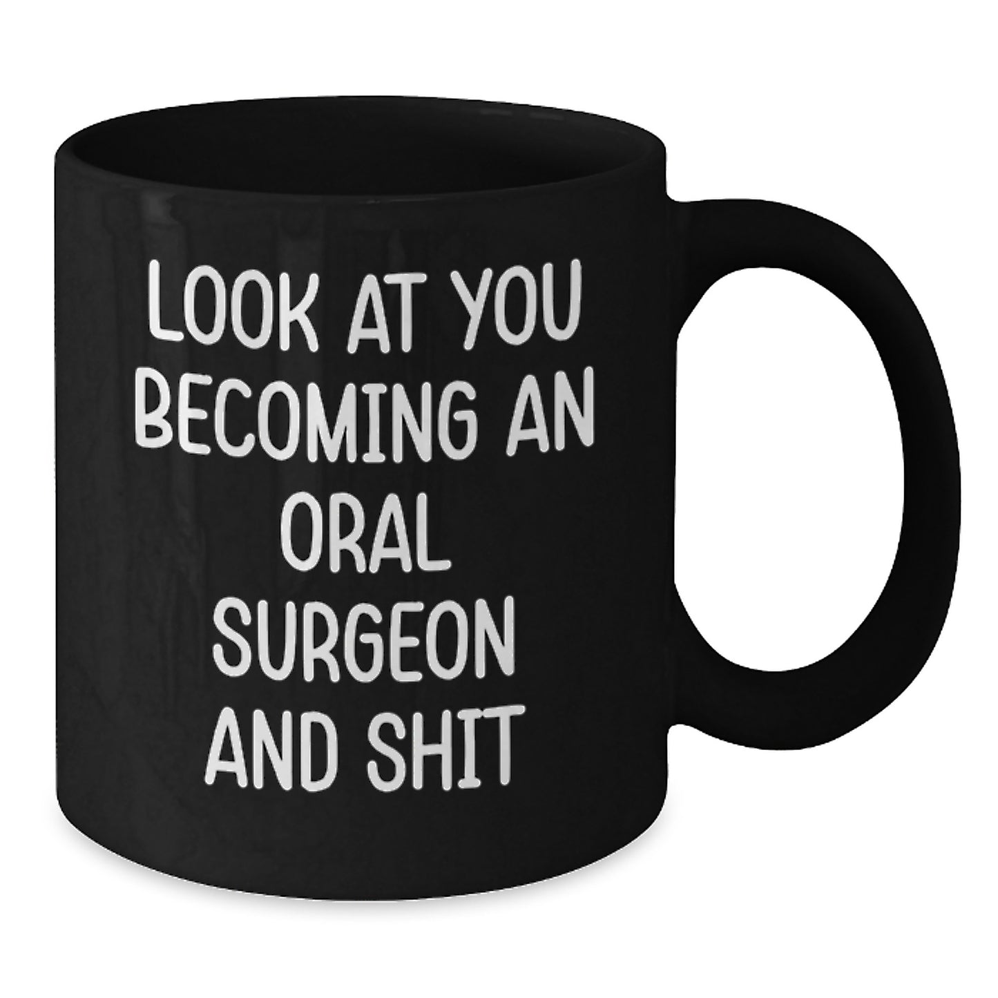 Funny Gifts for Oral Surgeon, Oral Surgeon Black Coffee Mug, Christmas Unique Mugs for Dental Professionals, Gifts from Friends to Oral Surgeon - Additional
