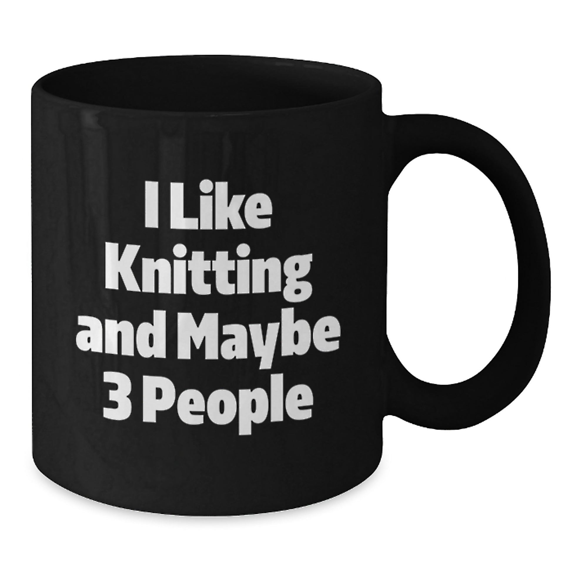 Knitting Lovers Gifts from Friends, Funny Coffee Mug for Knitting Enthusiasts, 'I Like Knitting And Maybe 3 People' Graduation Unique Gifts for Her, Him, or Coworkers - Additional