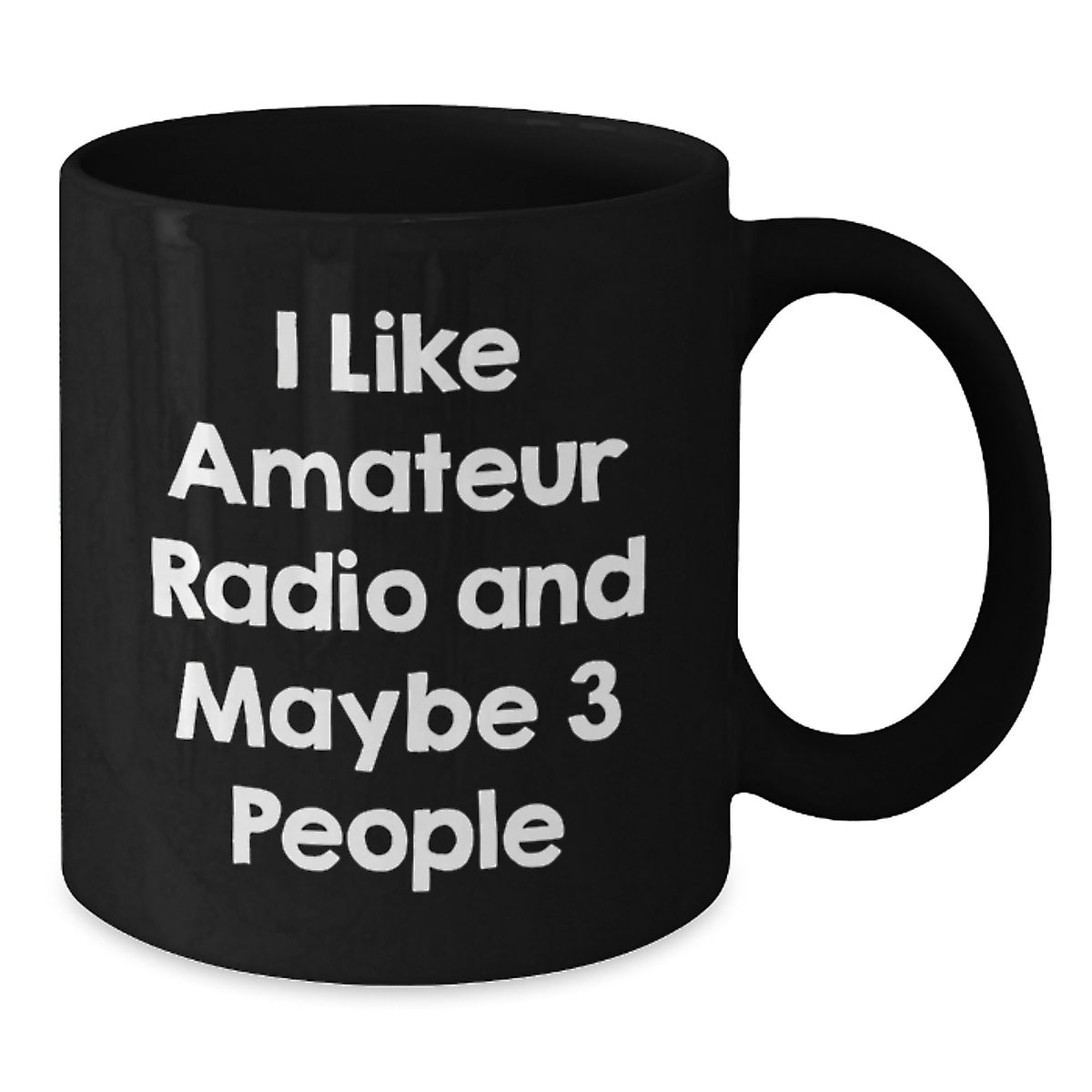 Funny Amateur Radio Black Coffee Mugs Gifts for Men from Friends - Perfectly Sized Ceramic Mug for Hot Beverages - Additional