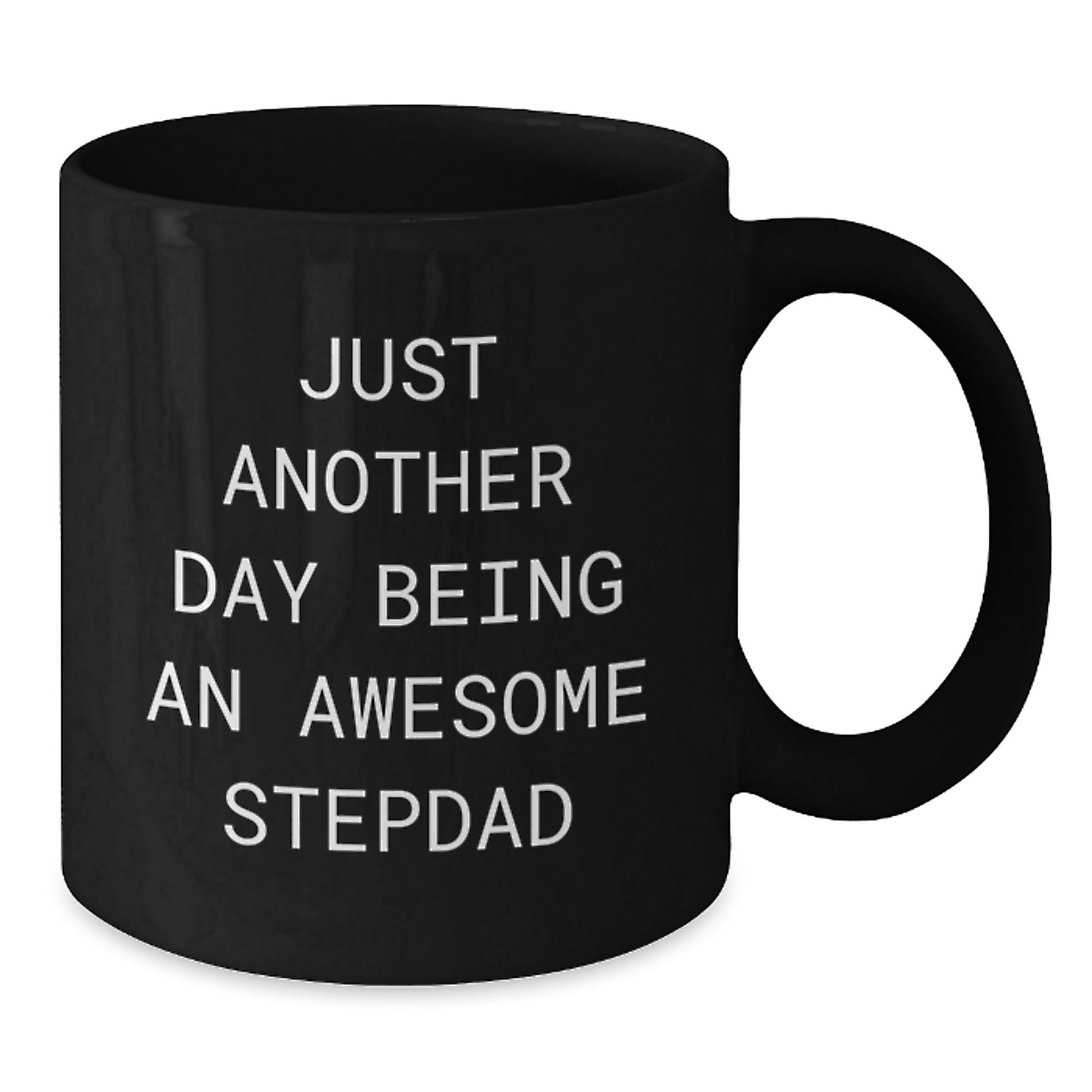 Awesome Stepdad Gift, Just Another Day Being An Awesome Stepdad, Funny Birthday Black Coffee Mug for Stepdad, Gifts for Stepdad from Family, Unique Birthday Unique Gifts for Stepdad - Additional