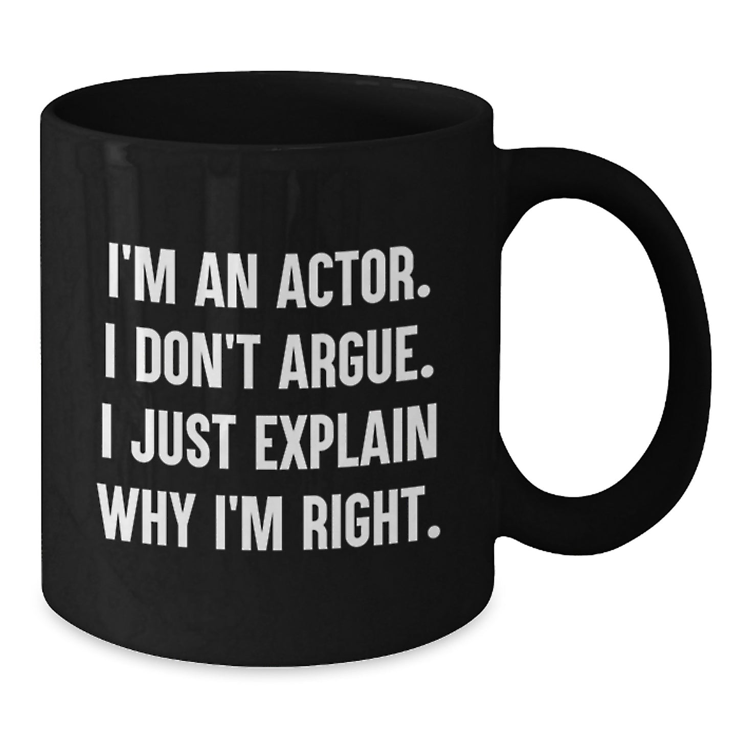 Funny Actor Gifts, Black Coffee Mug for Actor Friends, Christmas Unique Gifts from Friends - Additional