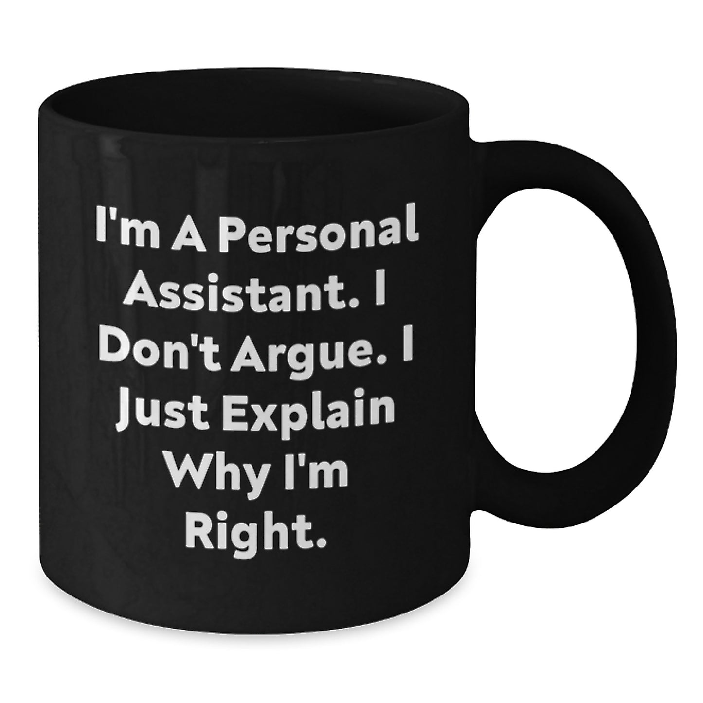 Funny Personal Assistant Gifts from Family to Personal Assistant, Unique Christmas Unique Gifts for Personal Assistant, Black Coffee Mug for Personal Assistant - Additional