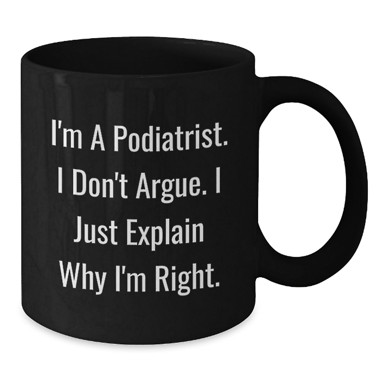Funny Podiatrist Gifts for Men from Family, Unique Black Coffee Mug Christmas Unique Gifts - Additional