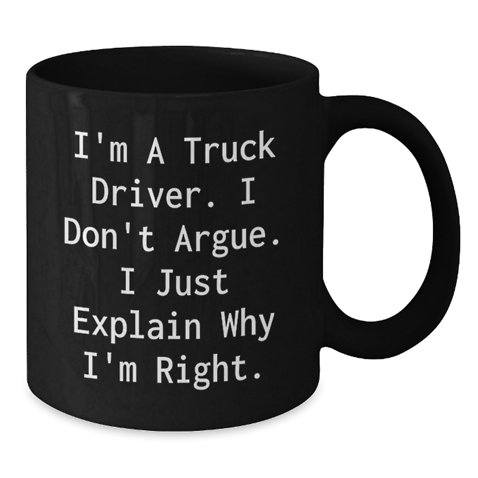 Truck Driver Funny Mugs, Unique Gifts for Him from Coworkers, Inspirational Quote Black Coffee Mug, Christmas Memorable Presents for Truckers - Additional