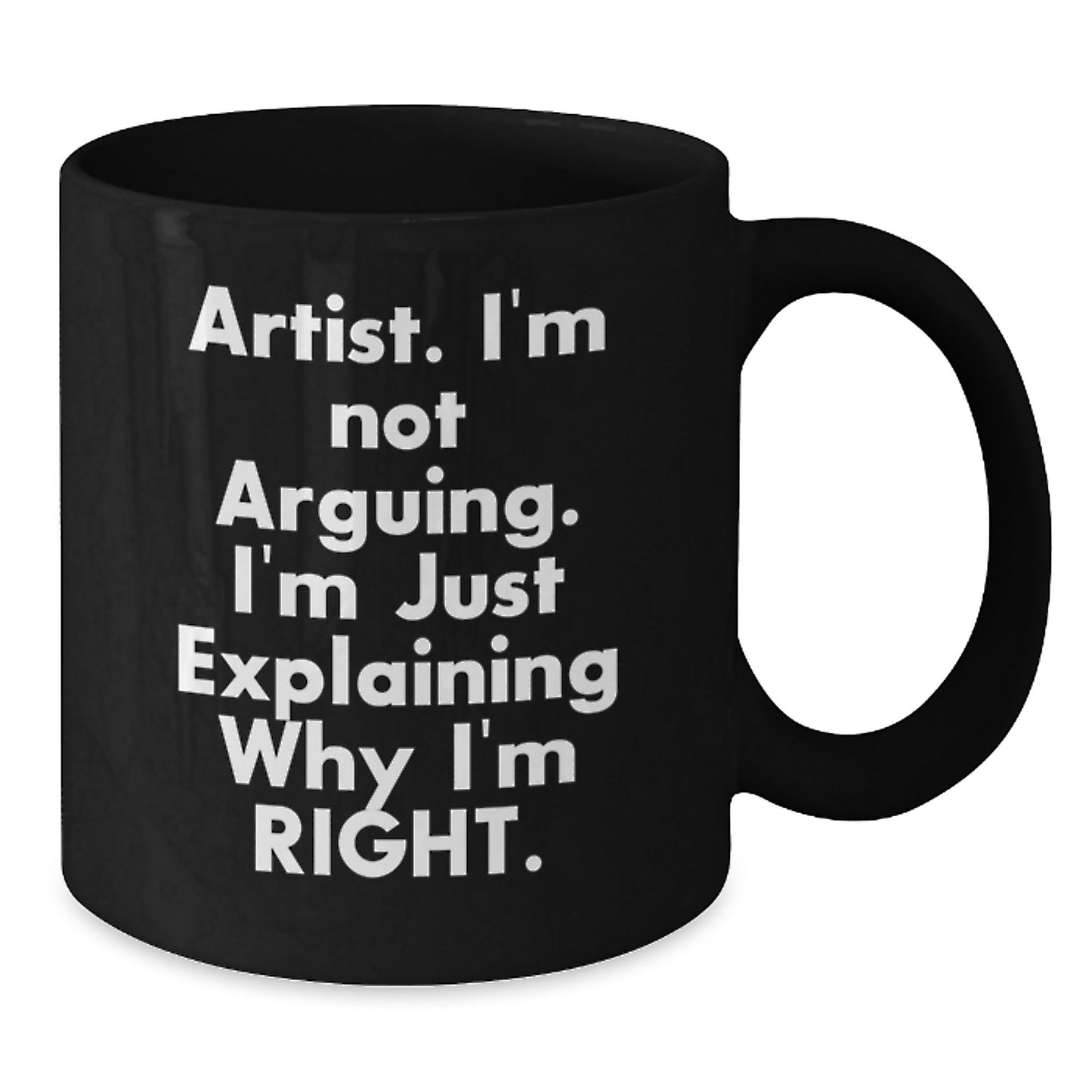 Funny Artist Gifts from Friends, Black Coffee Mugs Artist Quotes, Christmas Unique Gifts for Artist - Additional