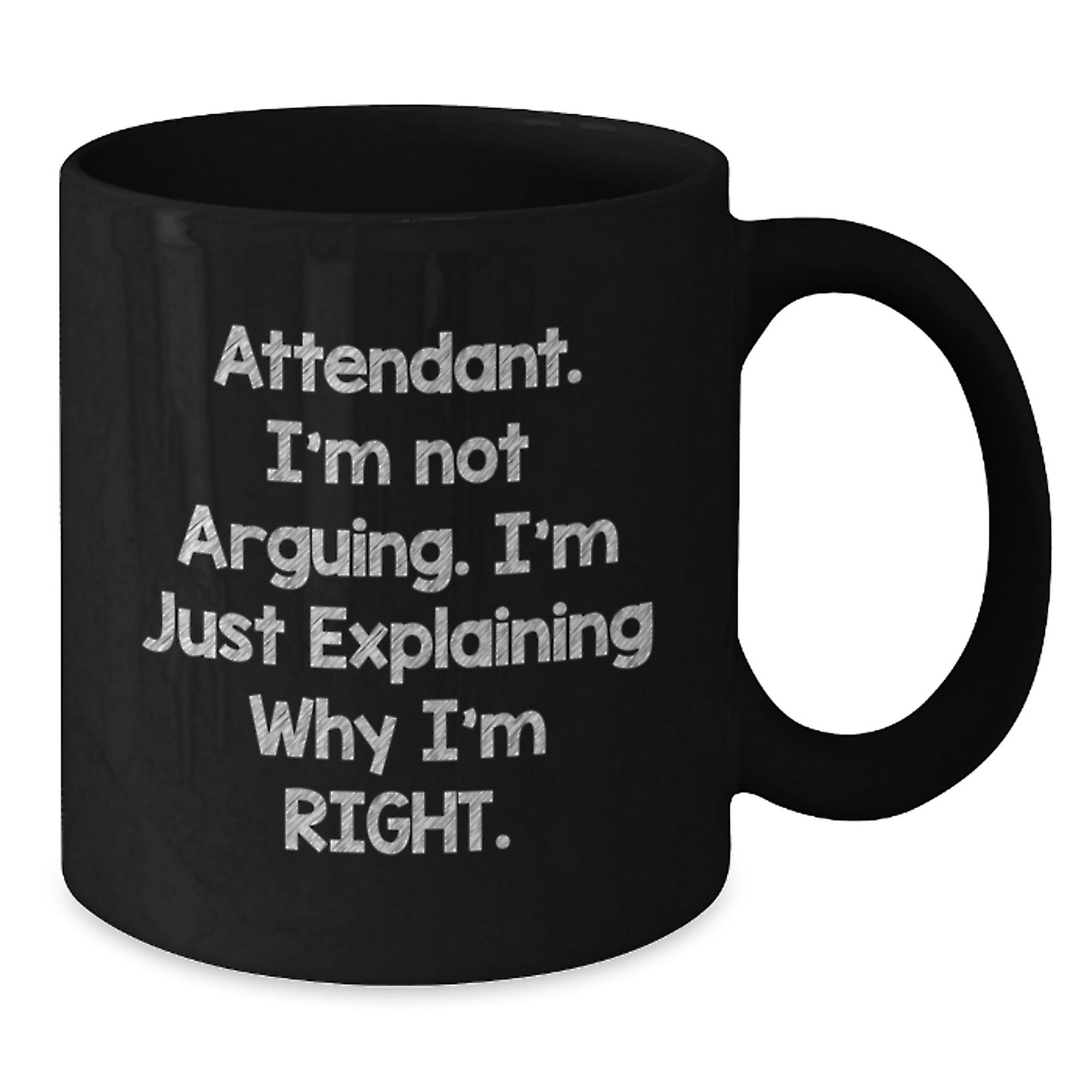 Funny Attendant Gifts for Him from Friends, Encouraging Black Coffee Mug - Birthday Unique Gifts for Attendants, Men, Coworkers - Additional