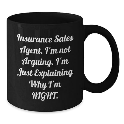 Funny Insurance Sales Agent Gifts from Friends for Insurance Sales Agent Black Coffee Mugs Christmas Unique Presents - Additional