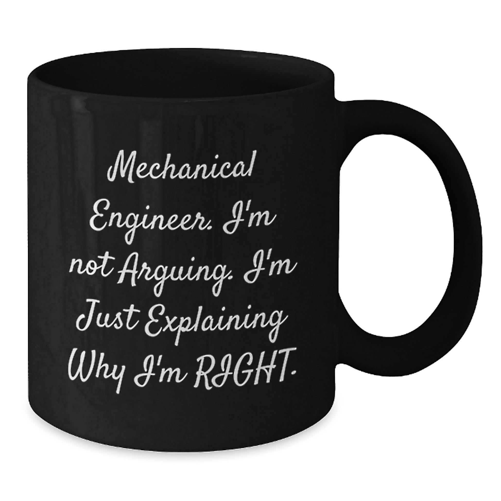 Funny Mechanical Engineer Gifts - Mechanical Engineer Black Coffee Mug - Christmas Unique Presents for Men - Additional
