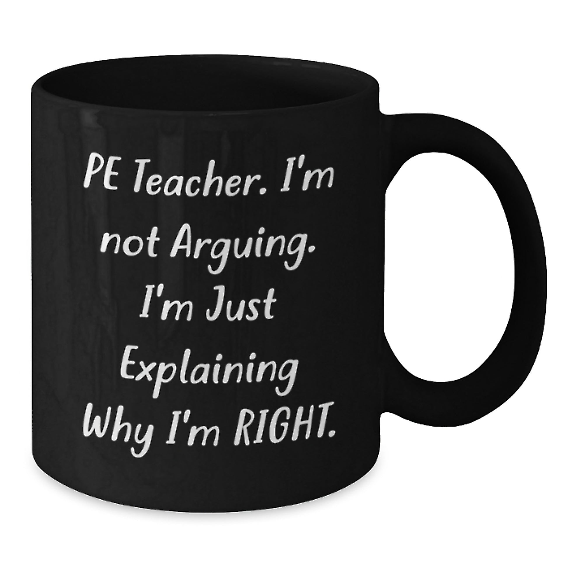 Funny PE Teacher Gifts from Men for PE Teacher Black Coffee Mug Christmas Unique - Additional