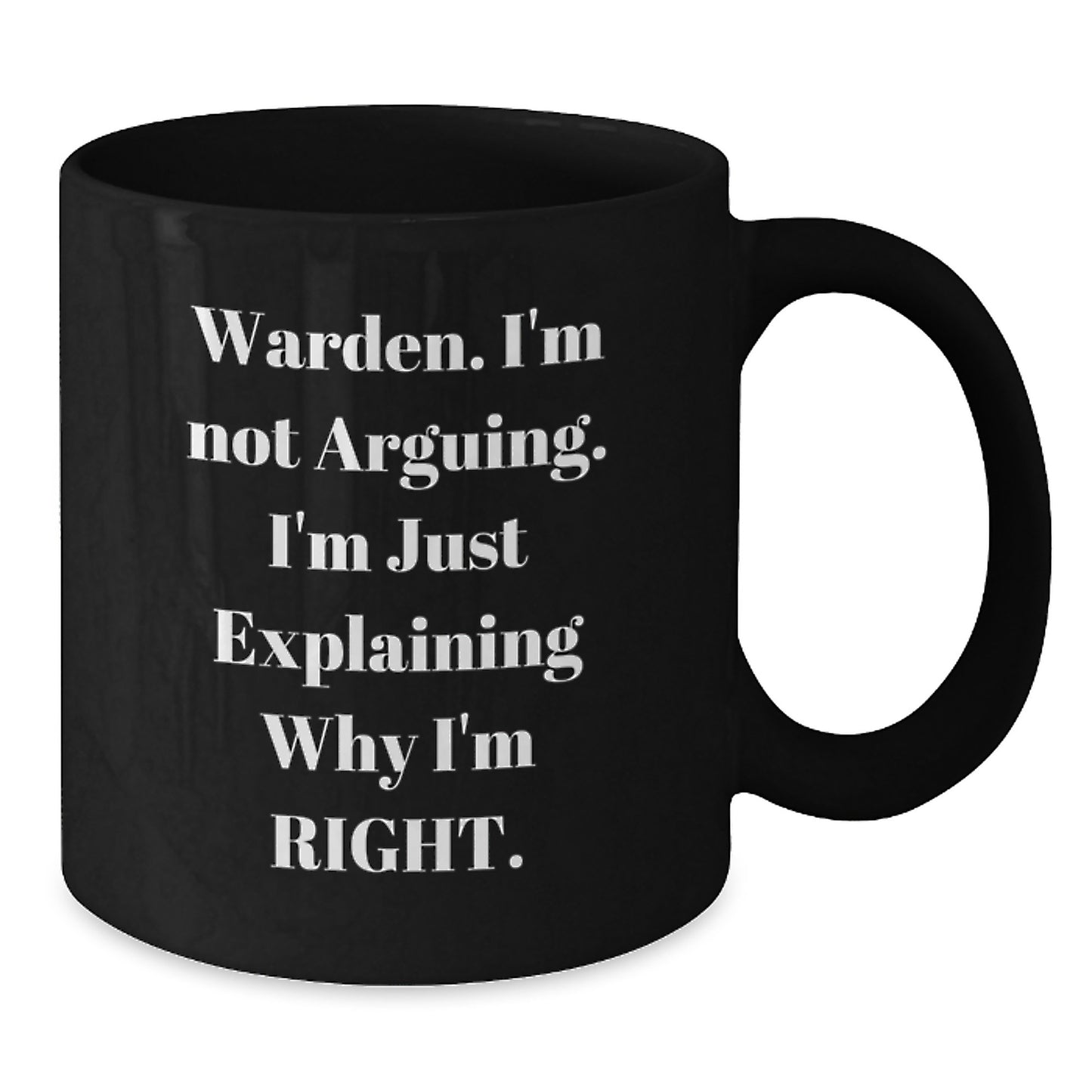 Funny Warden Black Coffee Mugs Gifts from Family for Christmas Unique Presents - Additional